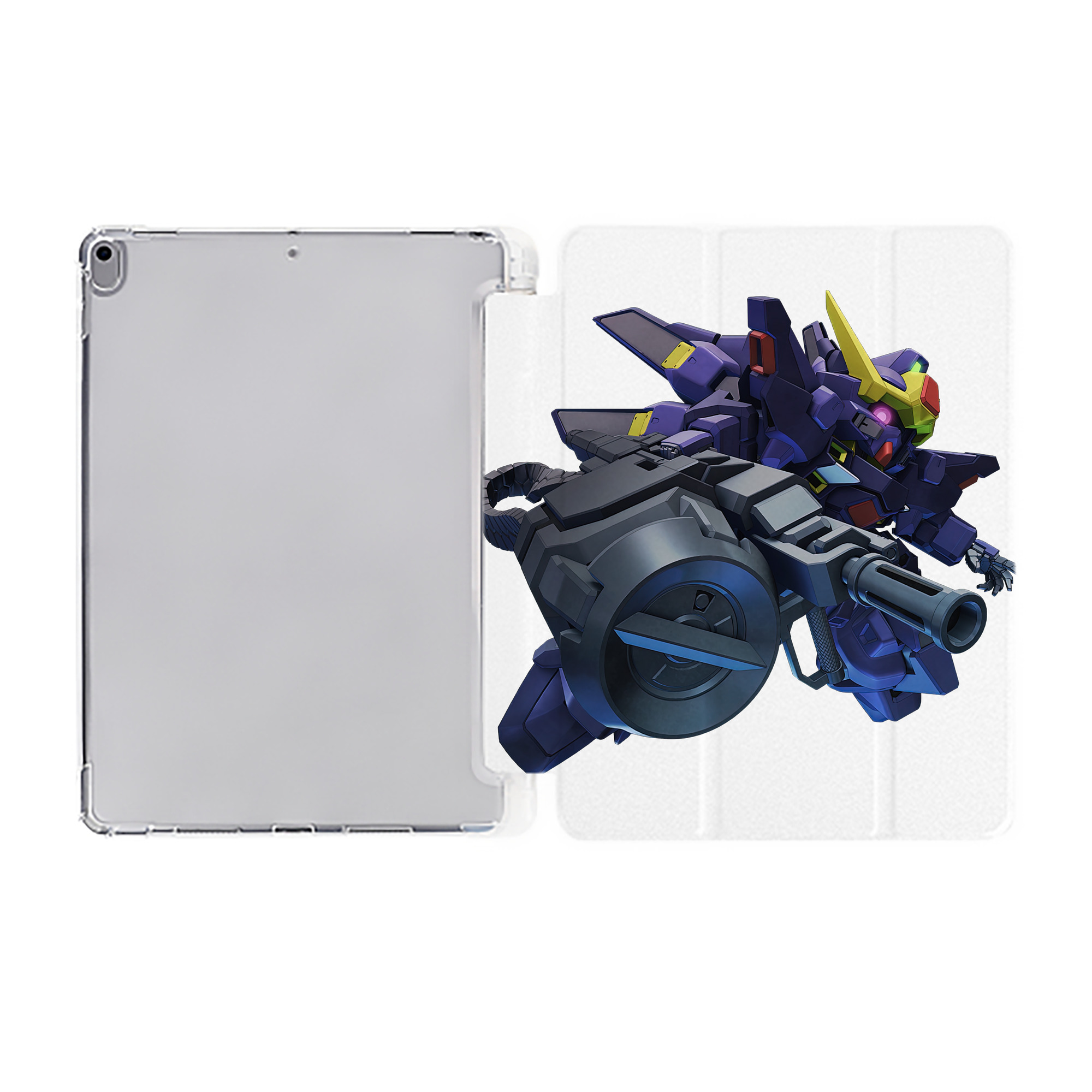 （画像用） 機動戦士ガンダム Mobile Suit Gundam IPad ケース ペン収納付き 三つ折りスタンド PUレザー×シリコン 対応機種9.5/10.5/10.9インチ